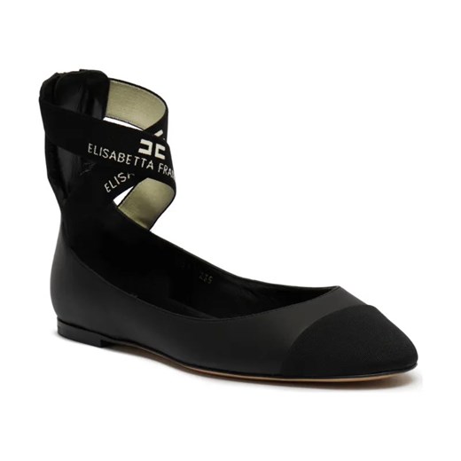 Elisabetta Franchi Skórzane baleriny ze sklepu Gomez Fashion Store w kategorii Balerinki - zdjęcie 184302591