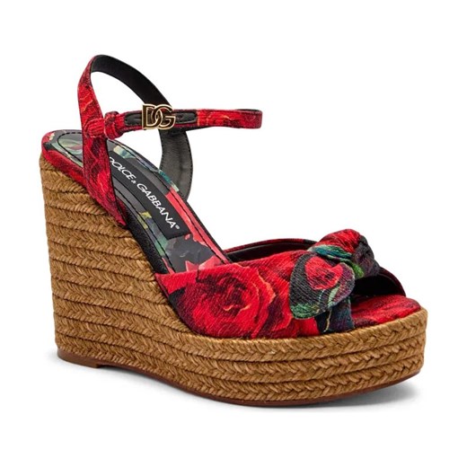 Dolce & Gabbana Koturny Lolita 90 | z dodatkiem skóry ze sklepu Gomez Fashion Store w kategorii Espadryle damskie - zdjęcie 184302811