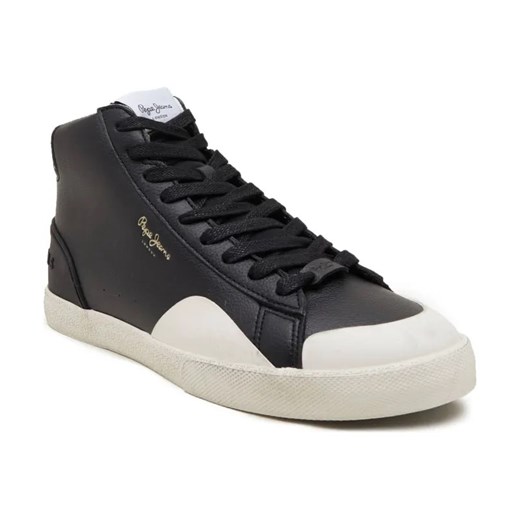 Pepe Jeans London Trampki KENTON VINTAGEHIGH M | z dodatkiem skóry ze sklepu Gomez Fashion Store w kategorii Trampki męskie - zdjęcie 184302914