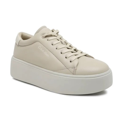 Calvin Klein Skórzane sneakersy FLATFORM CUPSOLE LACE UP LTH ze sklepu Gomez Fashion Store w kategorii Buty sportowe damskie - zdjęcie 184302964