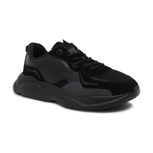 HUGO Sneakersy leon | z dodatkiem skóry ze sklepu Gomez Fashion Store w kategorii Buty sportowe męskie - zdjęcie 184303004