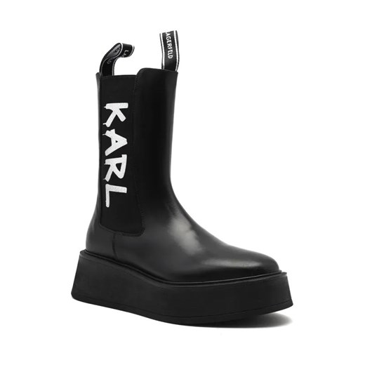 Karl Lagerfeld Skórzane sztyblety ZEPHYR ze sklepu Gomez Fashion Store w kategorii Botki - zdjęcie 184303041