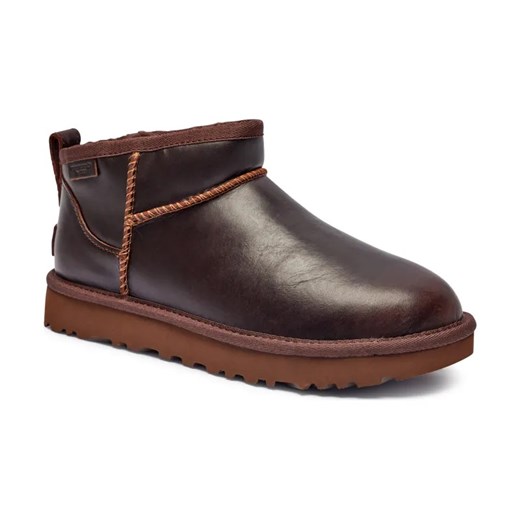 UGG Skórzane śniegowce Classic Ultra Mini | z dodatkiem wełny ze sklepu Gomez Fashion Store w kategorii Śniegowce damskie - zdjęcie 184303054