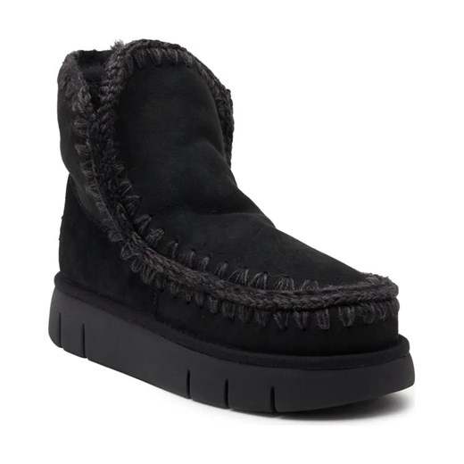MOU Skórzane śniegowce Eskimo 18 | z dodatkiem wełny Mou 36 wyprzedaż Gomez Fashion Store