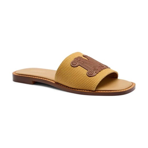 Max Mara Leisure Klapki GENE | z dodatkiem skóry ze sklepu Gomez Fashion Store w kategorii Klapki damskie - zdjęcie 184303430