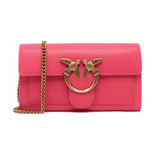 Pinko Skórzana listonoszka LOVE ONE WALLET C VITELLO SETA ze sklepu Gomez Fashion Store w kategorii Listonoszki - zdjęcie 184303524