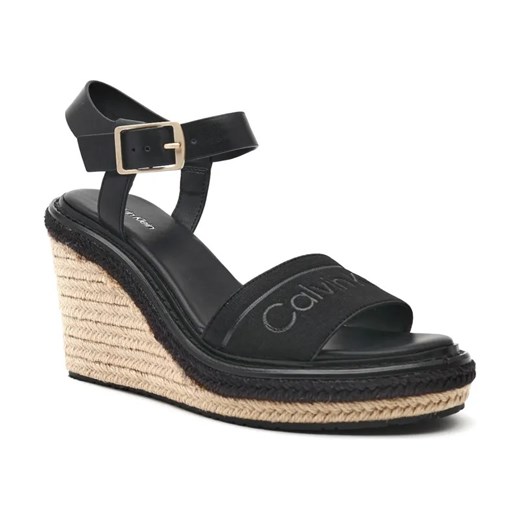 Calvin Klein Skórzane koturny WEDGE 70HH - HE ze sklepu Gomez Fashion Store w kategorii Espadryle damskie - zdjęcie 184303531