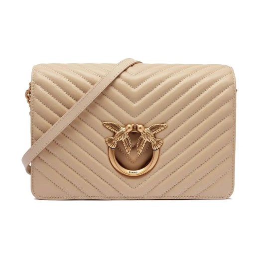 Pinko Skórzana torebka na ramię LOVE CLICK CLASSIC SHEEP NAPPA ze sklepu Gomez Fashion Store w kategorii Listonoszki - zdjęcie 184303653