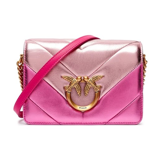 Pinko Skórzana torebka na ramię LOVE CLICK MINI BIG CHEVRON ze sklepu Gomez Fashion Store w kategorii Listonoszki - zdjęcie 184303813