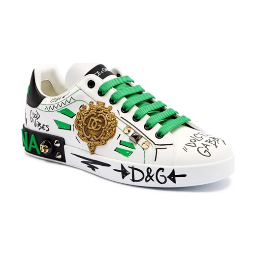 Dolce & Gabbana Skórzane sneakersy Dolce & Gabbana 43 wyprzedaż Gomez Fashion Store