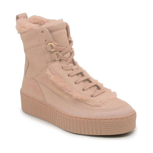Tommy Hilfiger Skórzane sneakersy ESSENTIAL LACE UP WARMBOOTIE ze sklepu Gomez Fashion Store w kategorii Buty sportowe damskie - zdjęcie 184304213