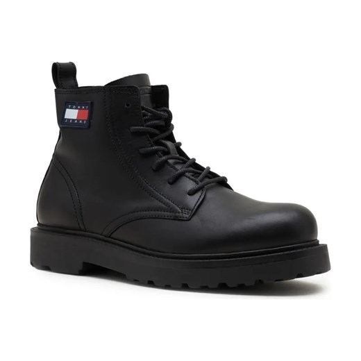 Tommy Jeans Skórzane buty TJM RUBERIZED LACE UP ze sklepu Gomez Fashion Store w kategorii Buty zimowe męskie - zdjęcie 184304323