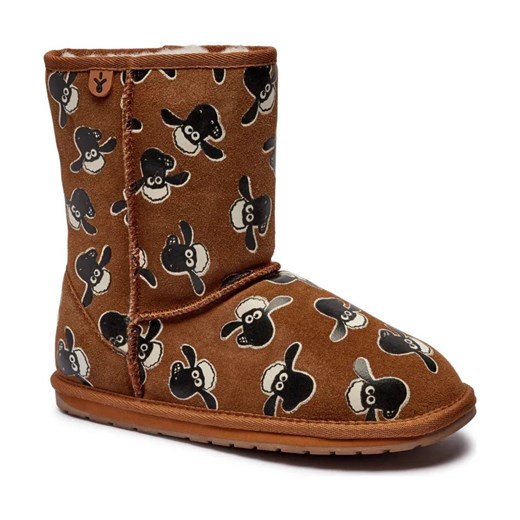 EMU Australia Skórzane śniegowce Shaun The Sheep Print ze sklepu Gomez Fashion Store w kategorii Buty zimowe dziecięce - zdjęcie 184304440