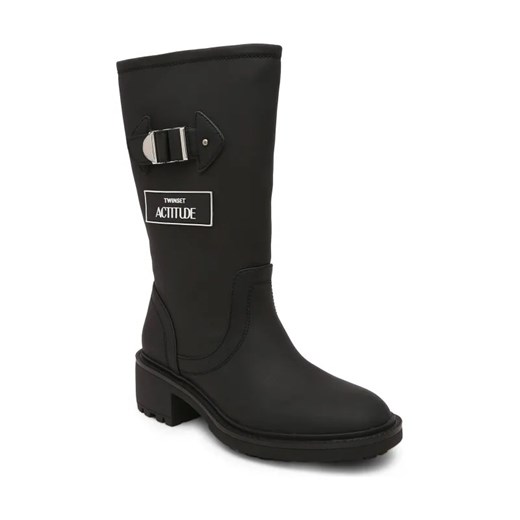 Twinset Actitude Kozaki BIKER | z dodatkiem skóry ze sklepu Gomez Fashion Store w kategorii Kozaki damskie - zdjęcie 184304462