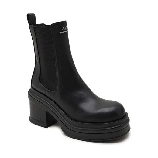 Armani Exchange Skórzane botki ze sklepu Gomez Fashion Store w kategorii Botki - zdjęcie 184304480