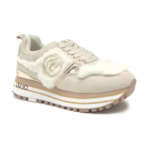 Liu Jo Sneakersy MAXI WONDER 48 | z dodatkiem skóry ze sklepu Gomez Fashion Store w kategorii Buty sportowe damskie - zdjęcie 184304562