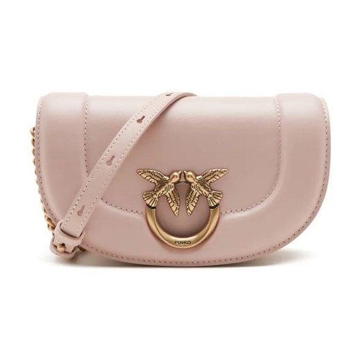 Pinko Skórzana torebka na ramię ROUND CLICK BAGUETTE BABY VITE ze sklepu Gomez Fashion Store w kategorii Listonoszki - zdjęcie 184304580