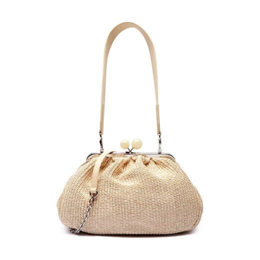 Weekend MaxMara Torebka na ramię FORTUNA | PASTICCINO | z dodatkiem skóry ze sklepu Gomez Fashion Store w kategorii Kopertówki - zdjęcie 184304634
