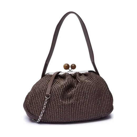 Weekend MaxMara Torebka na ramię FORTUNA | PASTICCINO | z dodatkiem skóry ze sklepu Gomez Fashion Store w kategorii Kopertówki - zdjęcie 184304652