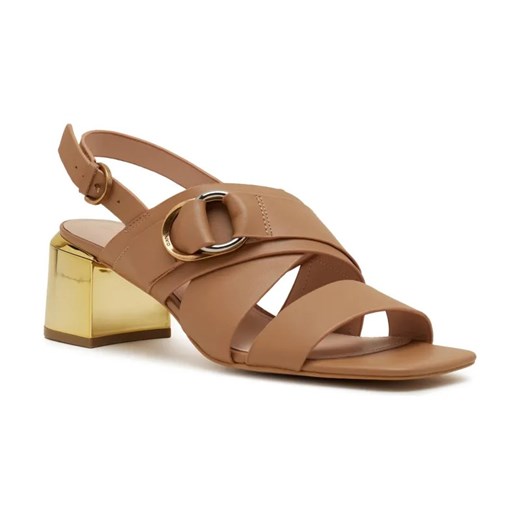 Pinko Skórzane sandały na słupku ze sklepu Gomez Fashion Store w kategorii Sandały damskie - zdjęcie 184304861