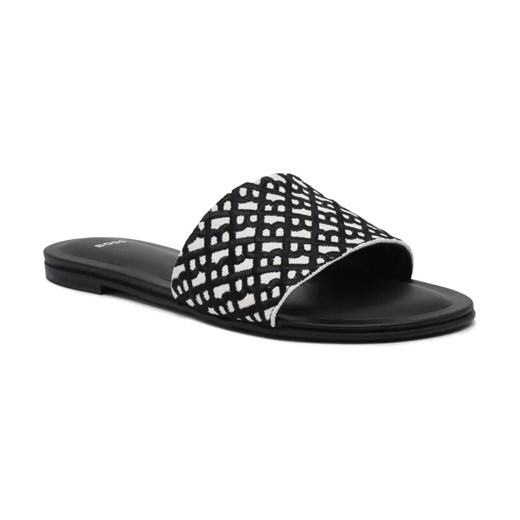 BOSS BLACK Klapki Millie_Slide_CVEB | z dodatkiem skóry ze sklepu Gomez Fashion Store w kategorii Klapki damskie - zdjęcie 184305202