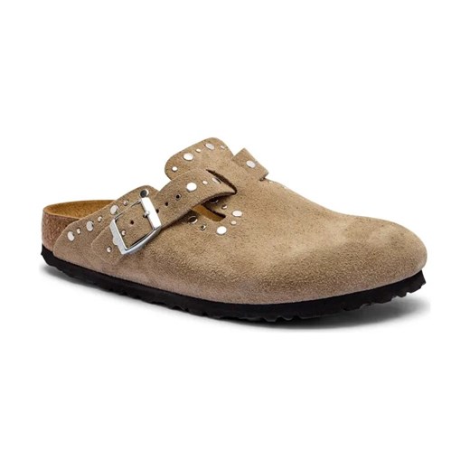 Birkenstock Skórzane mule Boston Rivet LEVE ze sklepu Gomez Fashion Store w kategorii Klapki damskie - zdjęcie 184305262
