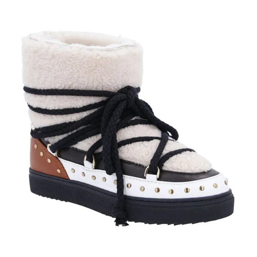 INUIKII Skórzane śniegowce CURLY ROCK | z dodatkiem wełny ze sklepu Gomez Fashion Store w kategorii Śniegowce damskie - zdjęcie 184305283