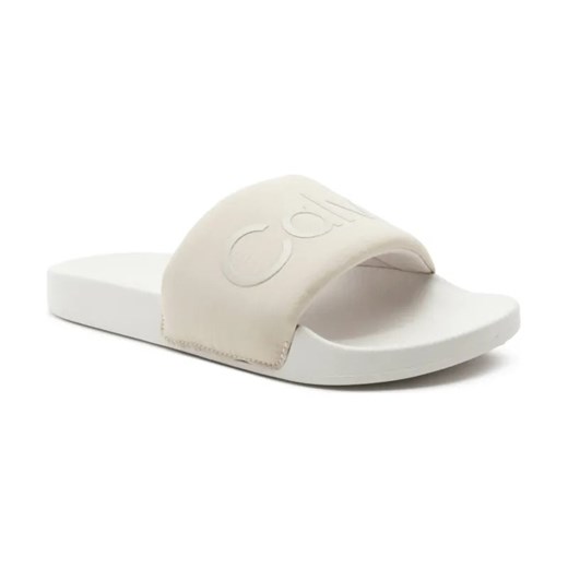Calvin Klein Klapki POOL SLIDE TXT ze sklepu Gomez Fashion Store w kategorii Klapki męskie - zdjęcie 184305393