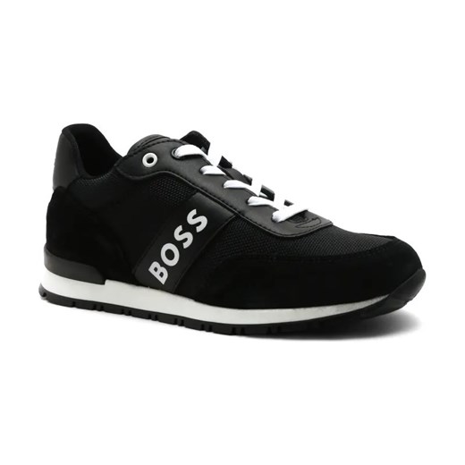 BOSS Kidswear Sneakersy | z dodatkiem skóry Boss Kidswear 33 promocja Gomez Fashion Store