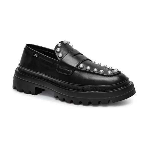 Love Moschino Skórzane loafersy SCARPAD ze sklepu Gomez Fashion Store w kategorii Półbuty damskie - zdjęcie 184305584