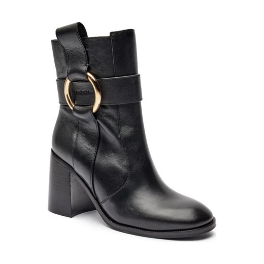 See By Chloé Skórzane botki na słupku ze sklepu Gomez Fashion Store w kategorii Botki - zdjęcie 184305604