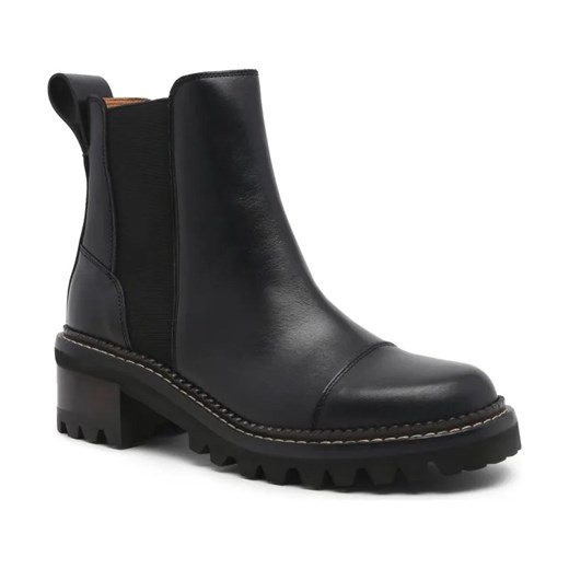 See By Chloé Skórzane botki MALLORY ze sklepu Gomez Fashion Store w kategorii Botki - zdjęcie 184305651
