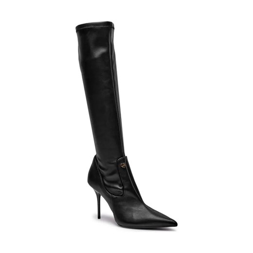 Love Moschino Kozaki na szpilce SPILLO95 | z dodatkiem skóry ze sklepu Gomez Fashion Store w kategorii Kozaki damskie - zdjęcie 184305731