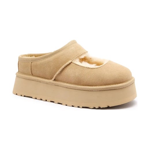 UGG Skórzane mule W Bea Mary Jane | z dodatkiem wełny ze sklepu Gomez Fashion Store w kategorii Kapcie damskie - zdjęcie 184305791