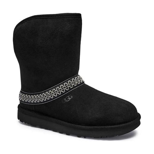 UGG Skórzane śniegowce CLASSIC SHORT CRESCENT | z dodatkiem wełny ze sklepu Gomez Fashion Store w kategorii Śniegowce damskie - zdjęcie 184305901