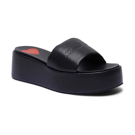 Love Moschino Skórzane klapki ze sklepu Gomez Fashion Store w kategorii Klapki damskie - zdjęcie 184305943
