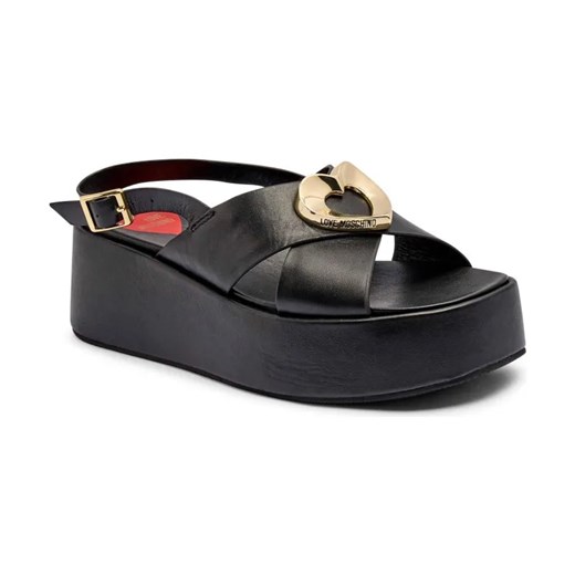 Love Moschino Skórzane sandały DAYDREAM70 O ze sklepu Gomez Fashion Store w kategorii Sandały damskie - zdjęcie 184306061