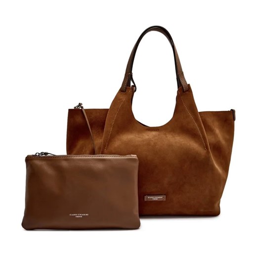 GIANNI CHIARINI Skórzana shopperka + saszetka DUA ze sklepu Gomez Fashion Store w kategorii Torby Shopper bag - zdjęcie 184306121