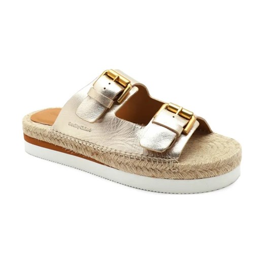 See By Chloé Skórzane klapki GLYN ze sklepu Gomez Fashion Store w kategorii Klapki damskie - zdjęcie 184306144