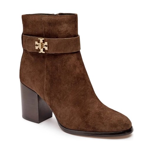 TORY BURCH Skórzane botki na słupku t-lock ze sklepu Gomez Fashion Store w kategorii Botki - zdjęcie 184306262