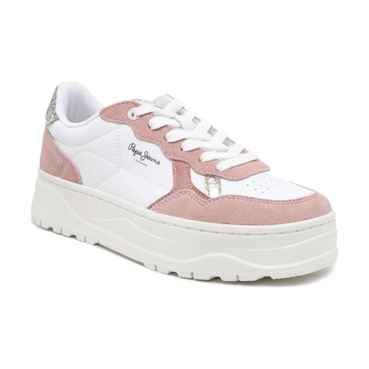 Pepe Jeans London Skórzane sneakersy KORE MULTI W ze sklepu Gomez Fashion Store w kategorii Buty sportowe damskie - zdjęcie 184306363