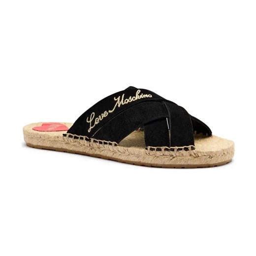 Love Moschino Skórzane klapki ze sklepu Gomez Fashion Store w kategorii Klapki damskie - zdjęcie 184306382