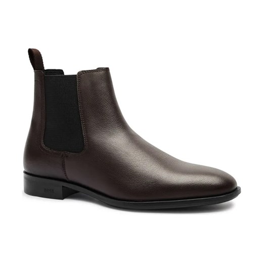 BOSS BLACK Skórzane sztyblety Colby_Cheb_gr ze sklepu Gomez Fashion Store w kategorii Buty zimowe męskie - zdjęcie 184306454