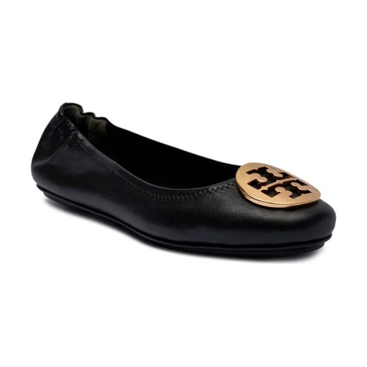 TORY BURCH Skórzane baleriny MINNIE TRAVEL ze sklepu Gomez Fashion Store w kategorii Balerinki - zdjęcie 184307171