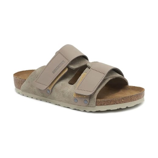 Birkenstock Skórzane klapki Uji VL NU Taupe ze sklepu Gomez Fashion Store w kategorii Klapki męskie - zdjęcie 184307173