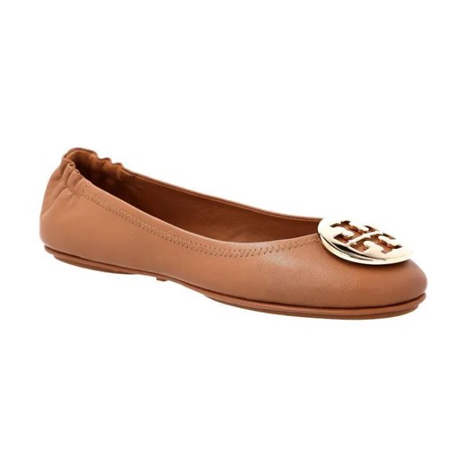 TORY BURCH Skórzane baleriny MINNIE TRAVEL ze sklepu Gomez Fashion Store w kategorii Balerinki - zdjęcie 184307353