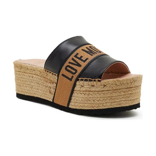 Love Moschino Skórzane klapki ze sklepu Gomez Fashion Store w kategorii Klapki damskie - zdjęcie 184307472