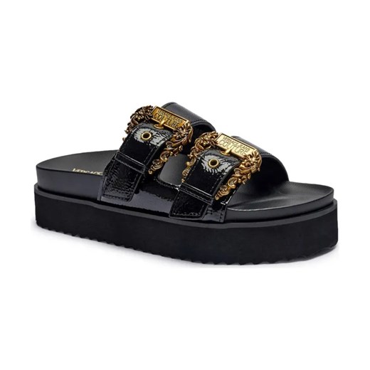 Klapki damskie Versace Jeans z tworzywa sztucznego na lato 