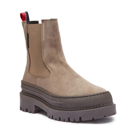 Tommy Jeans Skórzane sztyblety Foxing Chelsea ze sklepu Gomez Fashion Store w kategorii Botki - zdjęcie 184308620