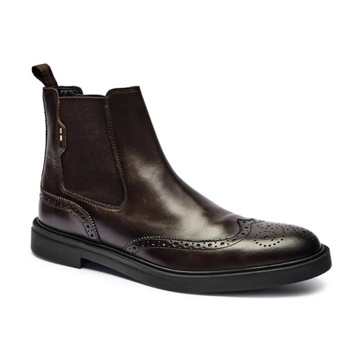 BOSS BLACK Skórzane sztyblety Calev ze sklepu Gomez Fashion Store w kategorii Buty zimowe męskie - zdjęcie 184308723